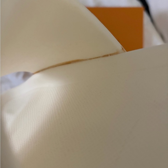 Louis Vuitton Cream Embossed Slides - Picture 4 of 5